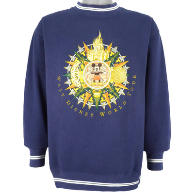 Disney - Walt Disney World Tour Embroidered Crew Neck Sweatshirt 1990s Medium