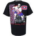 NHL (Waves) - Montreal Canadiens Spell-Out T-Shirt 1992 Large vintage Retro Hockey