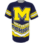 NCAA (Salem) - Michigan Wolverines Big Spell-Out T-Shirt 1990s Large Vintage Retro Football College
