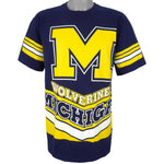 NCAA (Salem) - Michigan Wolverines All Over Print Fan Jersey T-Shirt 1990s Large