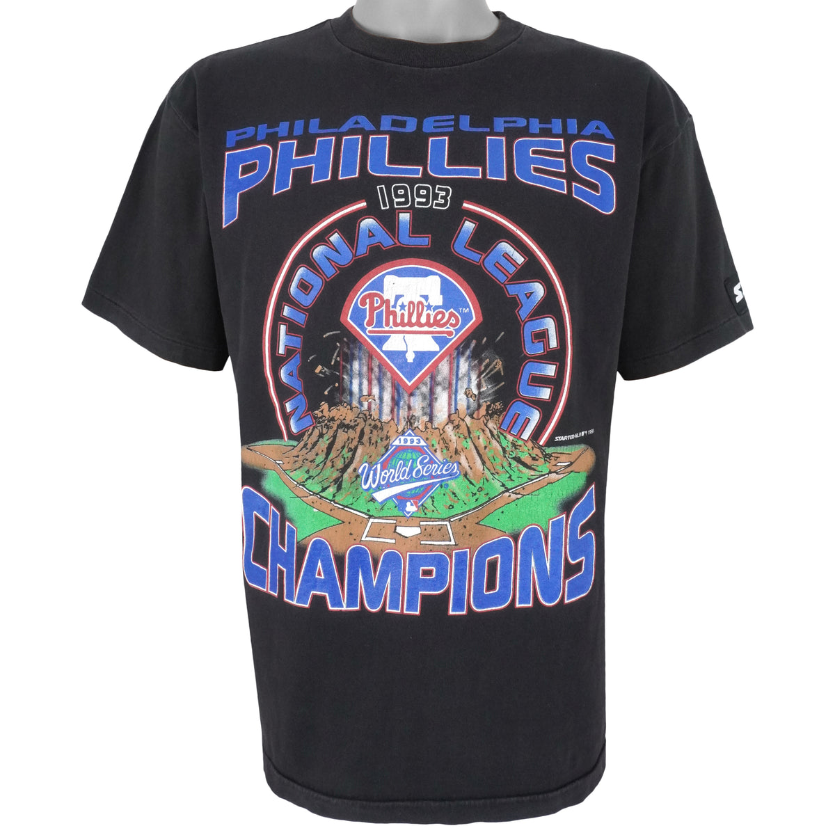 Starter - Philadelphia Phillies, World Series Champs T-Shirt 1993 Large Vintage Retro Baseball