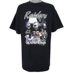 NFL (Joy Athletic) - Oakland Raiders, AFC Western Champions Spell-Out T-Shirt 2000 XX-Large Vintage Retro Football