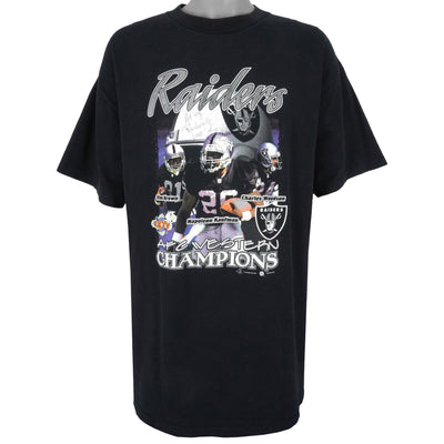 NFL (Joy Athletic) - Oakland Raiders, AFC Western Champions Spell-Out T-Shirt 2000 XX-Large