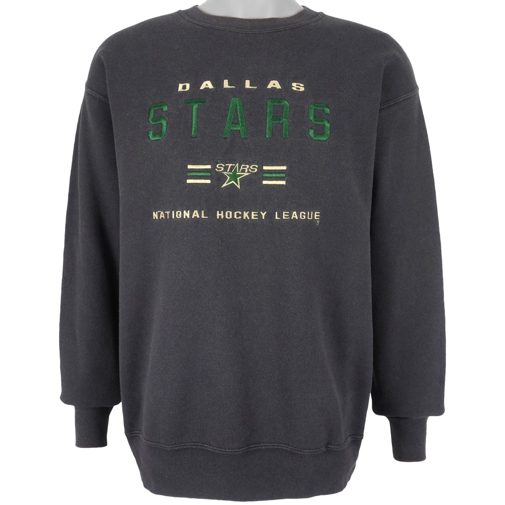 NHL (Lee) - Dallas Stars Embroidered Crew Neck Sweatshirt 1990s Medium Vintage Retro Hockey