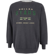 NHL (Lee) - Dallas Stars Embroidered Crew Neck Sweatshirt 1990s Medium Vintage Retro Hockey
