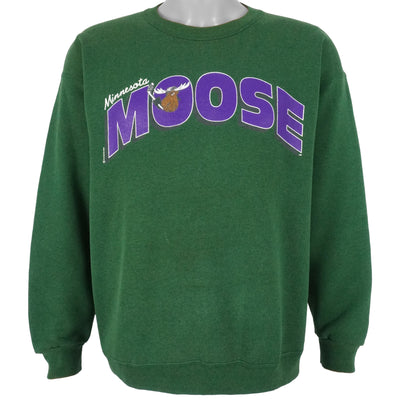 NHL (Lee) - Minnesota Moose Crew Neck Sweatshirt 1990s Large