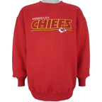 NFL - Kansas City Chiefs Embroidered Crew Neck Sweatshirt 1990s Large Vintage Retro Football