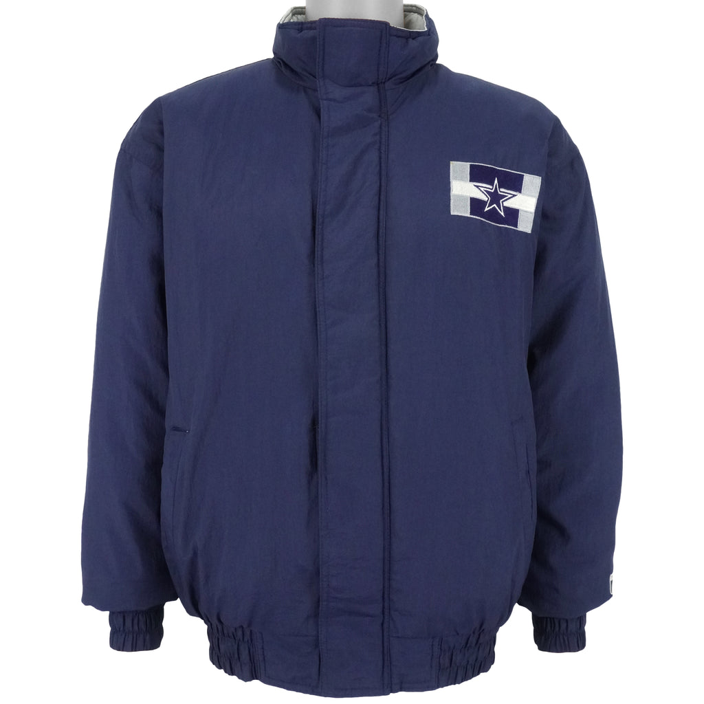 NFL (Logo 7) - Dallas Cowboys Spell -Out Windbreaker 1990s Medium Vintage Retro Football