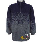 Disney (Mickey & Co.) - Mickey 1/4 Zip Fleece Sweatshirt 1990s Medium Vintage Retro
