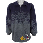 Disney (Mickey & Co.) - Mickey 1/4 Zip Fleece Sweatshirt 1990s Medium Vintage Retro