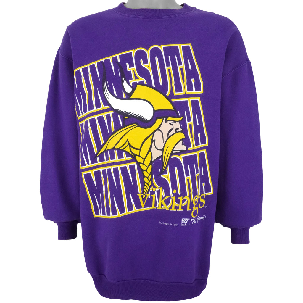 NFL (The Game) - Minnesota Vikings Crew Neck Sweatshirt 1994 X-Large Vintage Retro Football