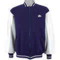 Nike - Blue & White Zip-Up Jacket 1990s Large Vintage Retro