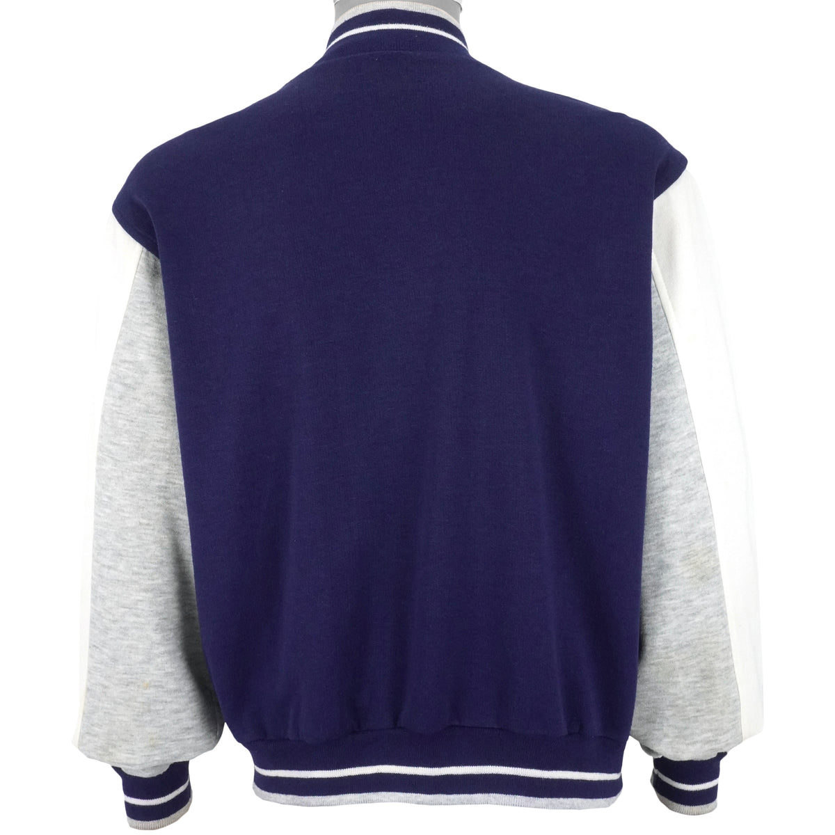 Nike - Blue & White Zip-Up Jacket 1990s Large Vintage Retro
