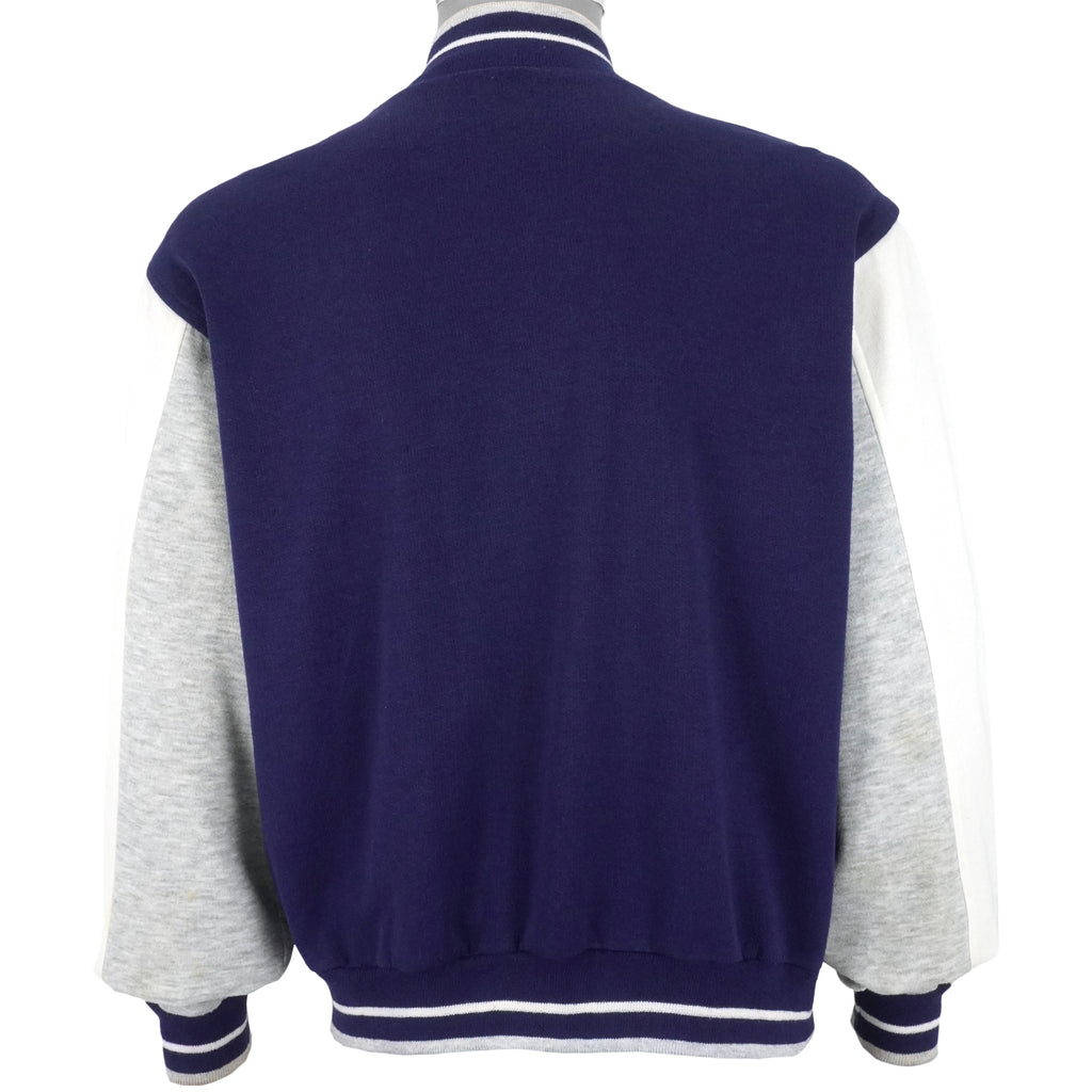 Nike - Blue & White Zip-Up Jacket 1990s Large Vintage Retro