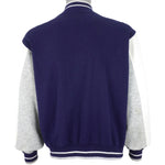 Nike - Blue & White Zip-Up Jacket 1990s Large Vintage Retro
