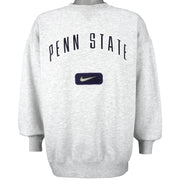 Nike - Penn State Spell-Out Crew Neck Sweatshirt 1990s Large Vintage Retro Football College