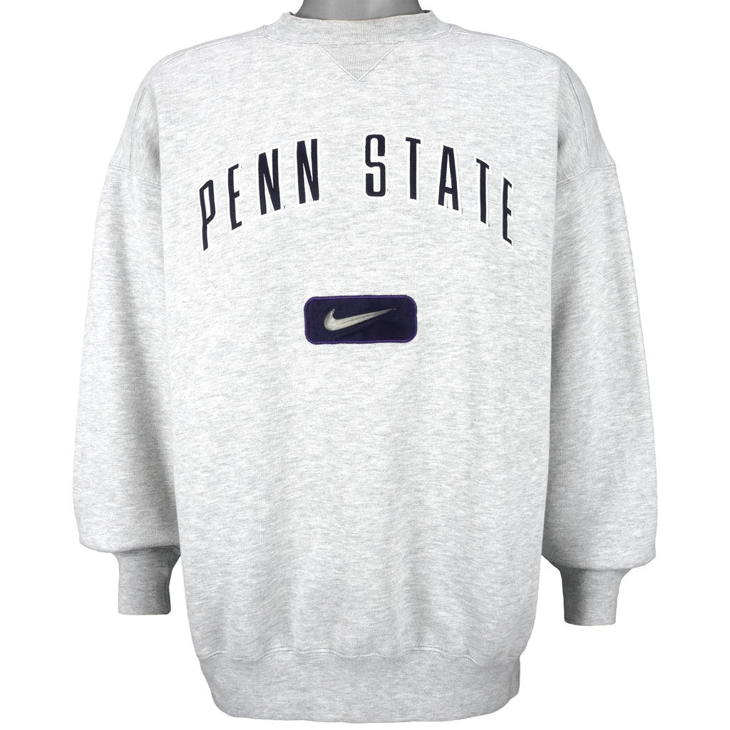 Nike - Penn State Spell-Out Crew Neck Sweatshirt 1990s Large Vintage Retro Football College