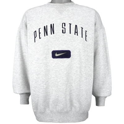 Nike - Penn State Spell-Out Crew Neck Sweatshirt 1990s Large
