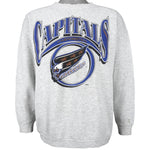 NHL (Logo 7) - Washington Capitals Spell-Out Crew Neck Sweatshirt 1990s X-Large Vintage Retro Hockey