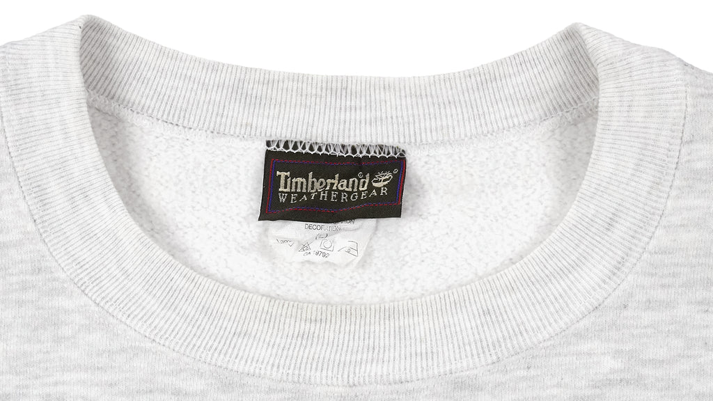 Timberland - Wind, Water, Earth & Sky Embroidered Sweatshirt 1990s Large Vintage Retro