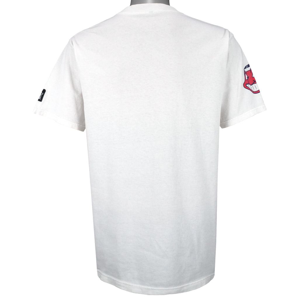 Starter - Cleveland Indians Spell-Out T-Shirt 1990s Large Vintage Retro Baseball