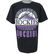MLB (Nutmeg) - Colorado Rockies T-Shirt 1990s X-Large Vintage Retro Baseball