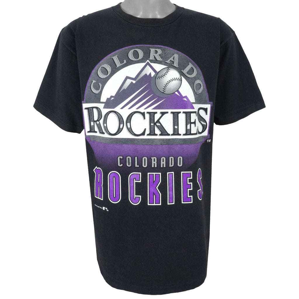 MLB (Nutmeg) - Colorado Rockies T-Shirt 1990s X-Large Vintage Retro Baseball