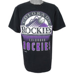 MLB (Nutmeg) - Colorado Rockies T-Shirt 1990s X-Large Vintage Retro Baseball