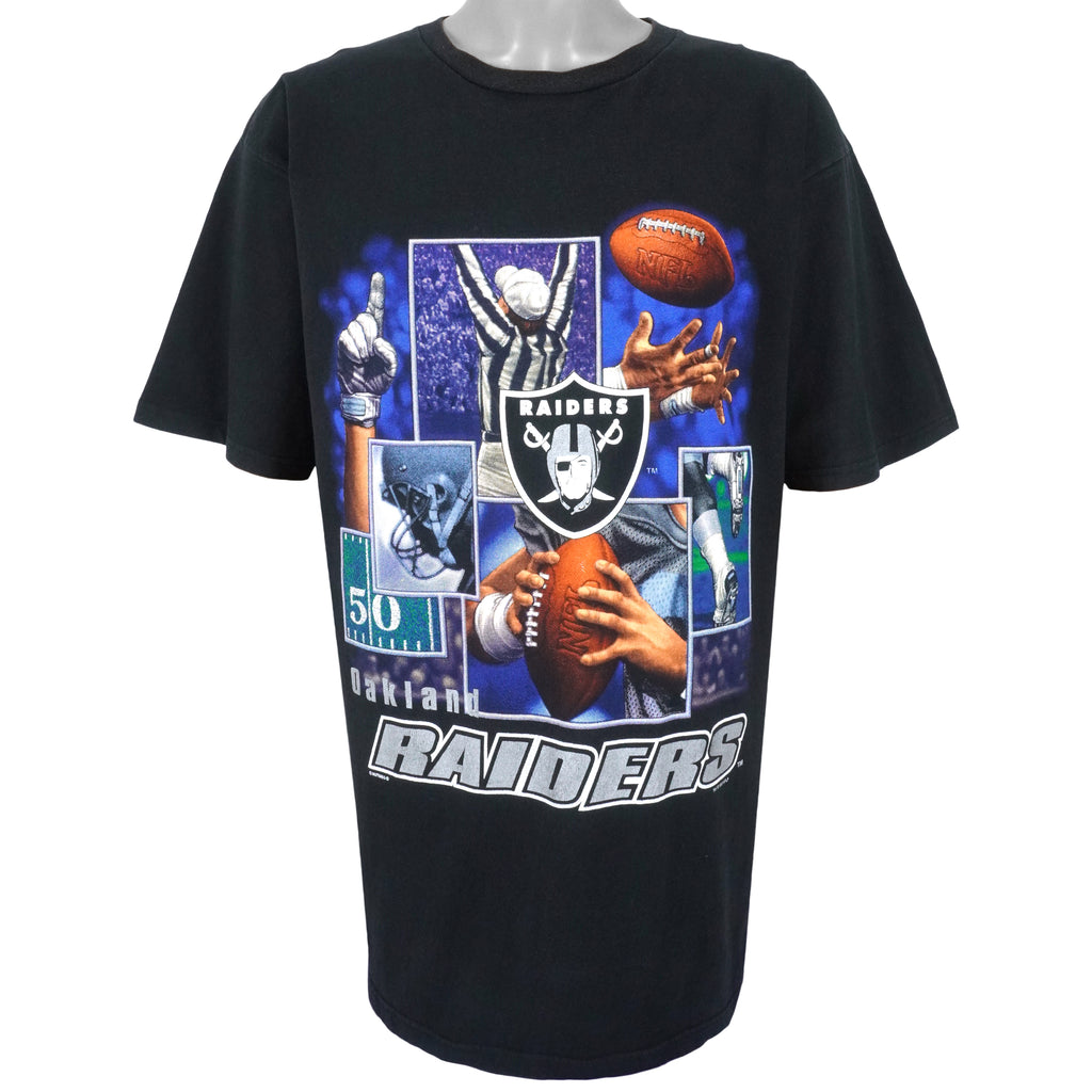 NFL (Lee) - Oakland Raiders Spell-Out T-Shirt 1997 X-Large Vintage Retro Football
