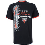 NBA (Salem) - Chicago Bulls World Champs Roll Em Ups T-Shirt 1992 Medium