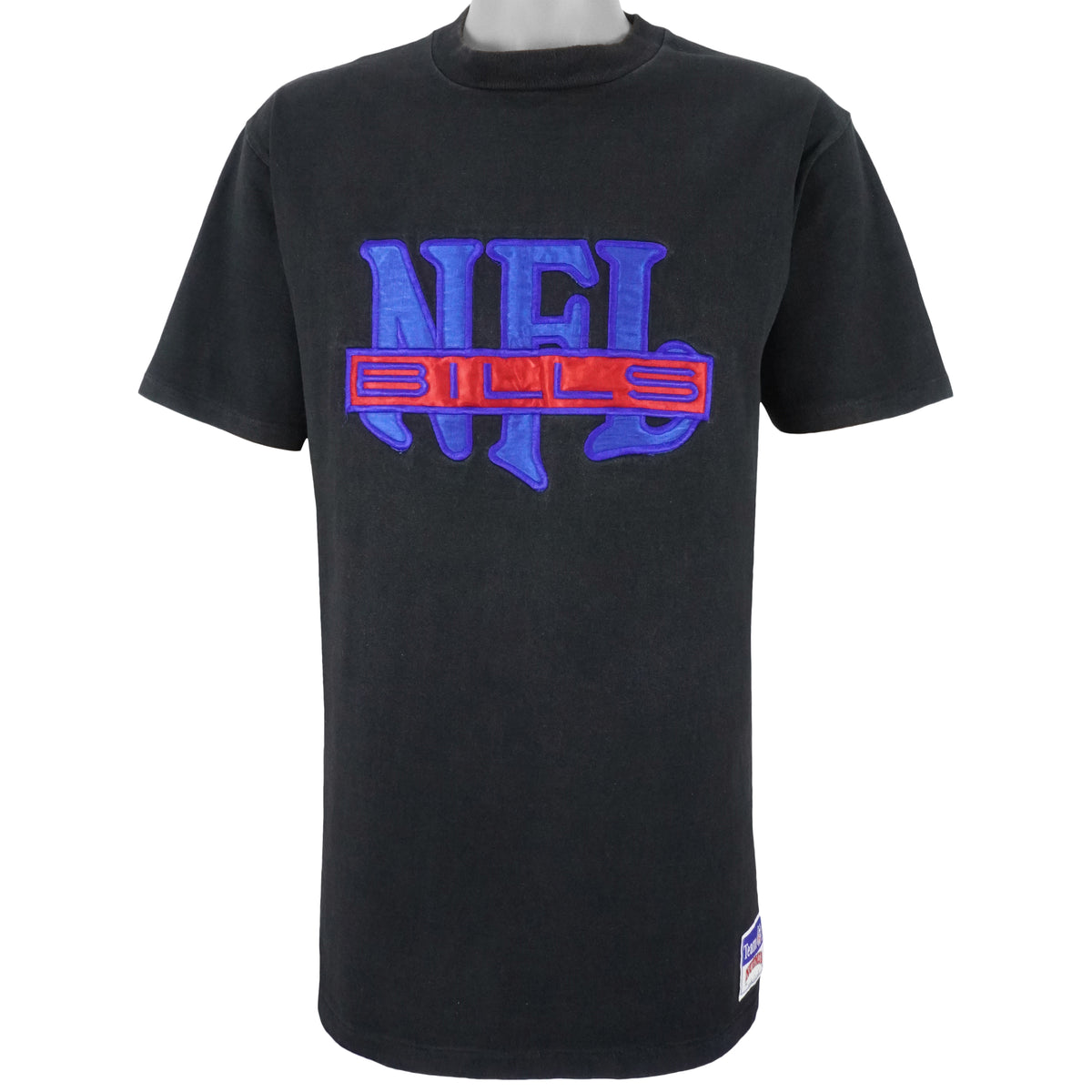 NFL (Nutmeg) - Buffalo Bills Spell-Out T-Shirt 1990s X-Large Vintage Retro Football 