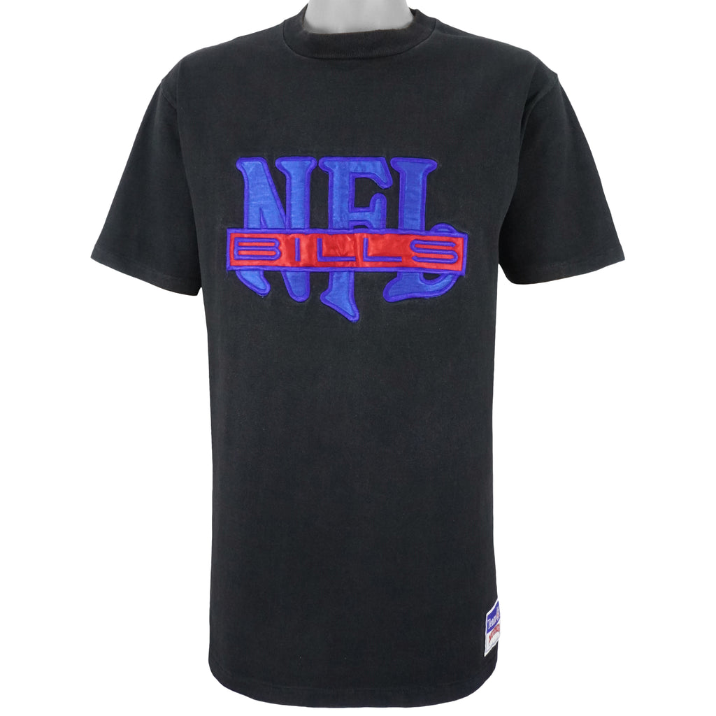 NFL (Nutmeg) - Buffalo Bills Spell-Out T-Shirt 1990s X-Large Vintage Retro Football 