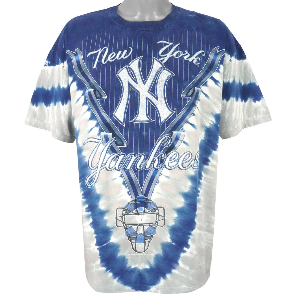 MLB (Lee) - New York Yankees Tie-Dye T-Shirt 1990s X-Large Vintage Retro Baseball