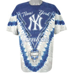 MLB (Lee) - New York Yankees Tie-Dye T-Shirt 1990s X-Large Vintage Retro Baseball