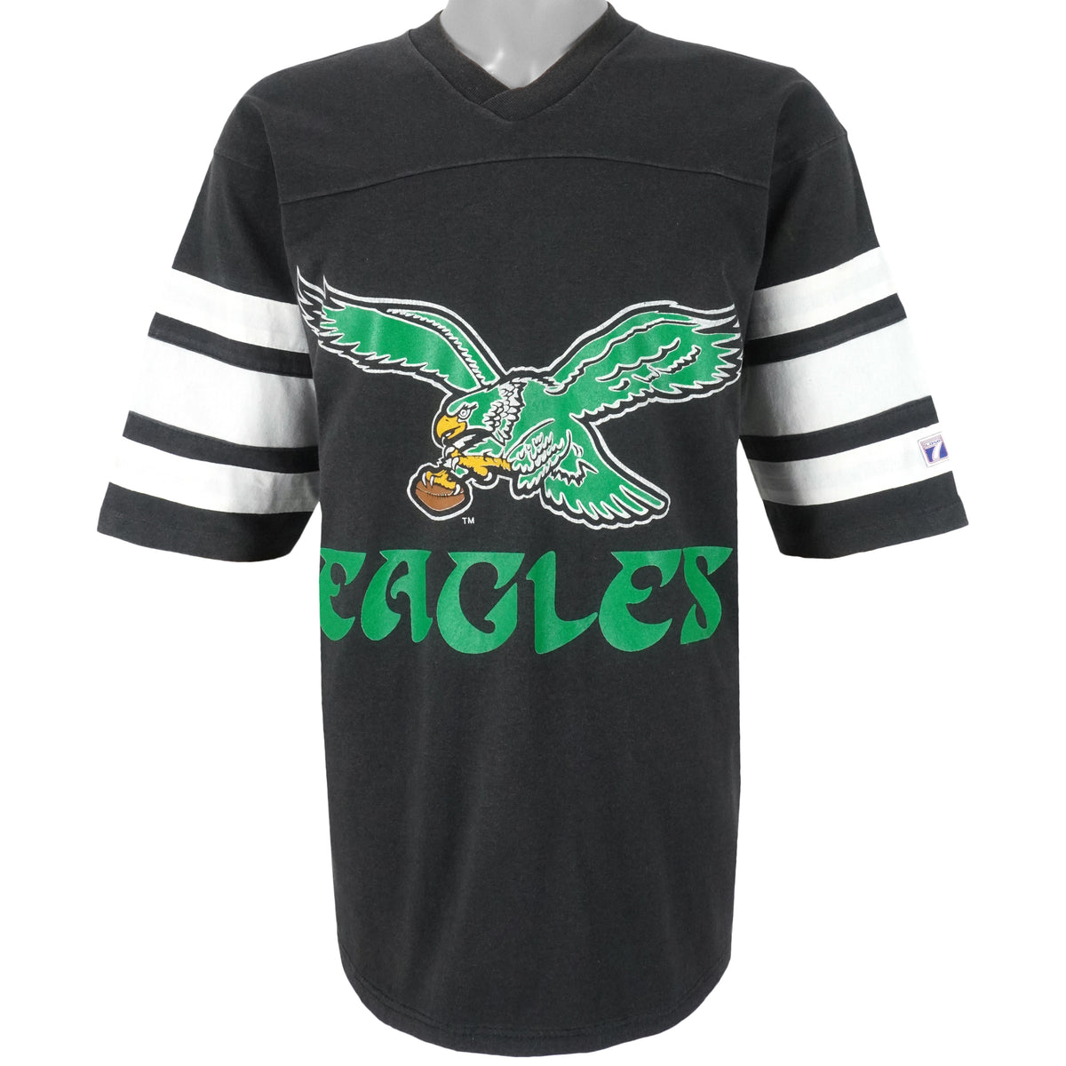 NFL (Logo 7) - Philadelphia Eagles Spell-Out Football Jersey 1990s Large Vintage Retro Football