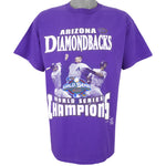 MLB (Delta) - Arizona Diamondbacks Spell-Out T-Shirt 2001 Large Vintage Retro Baseball