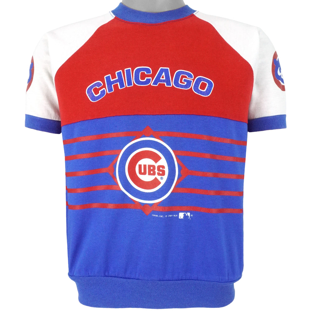 MLB (Garan Inc.) - Chicago Cubs Baseball Spell-Out T-Shirt 1989 Medium Vintage Retro Baseball