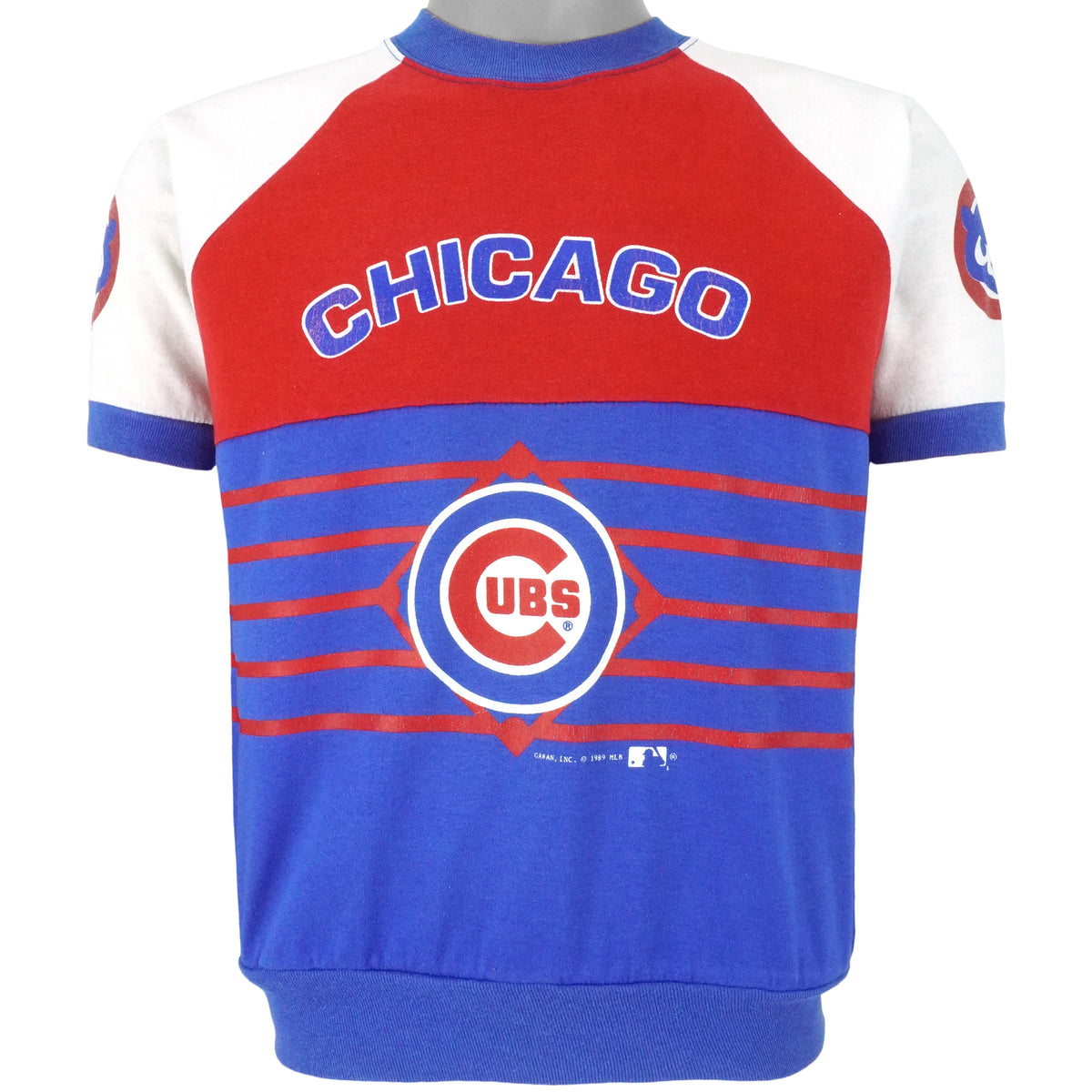 MLB (Garan Inc.) - Chicago Cubs Baseball Spell-Out T-Shirt 1989 Medium Vintage Retro Baseball