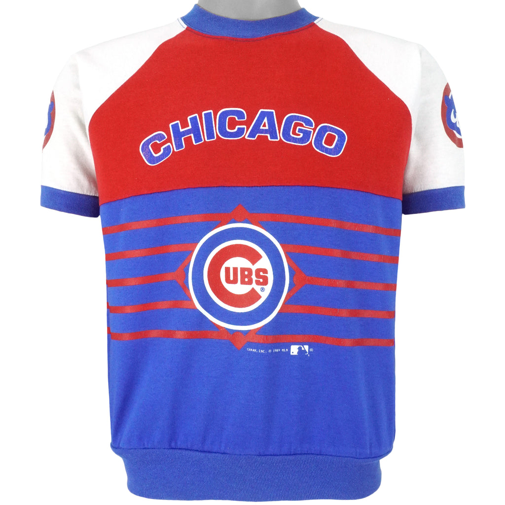 MLB (Garan Inc.) - Chicago Cubs Baseball Spell-Out T-Shirt 1989 Medium Vintage Retro Baseball