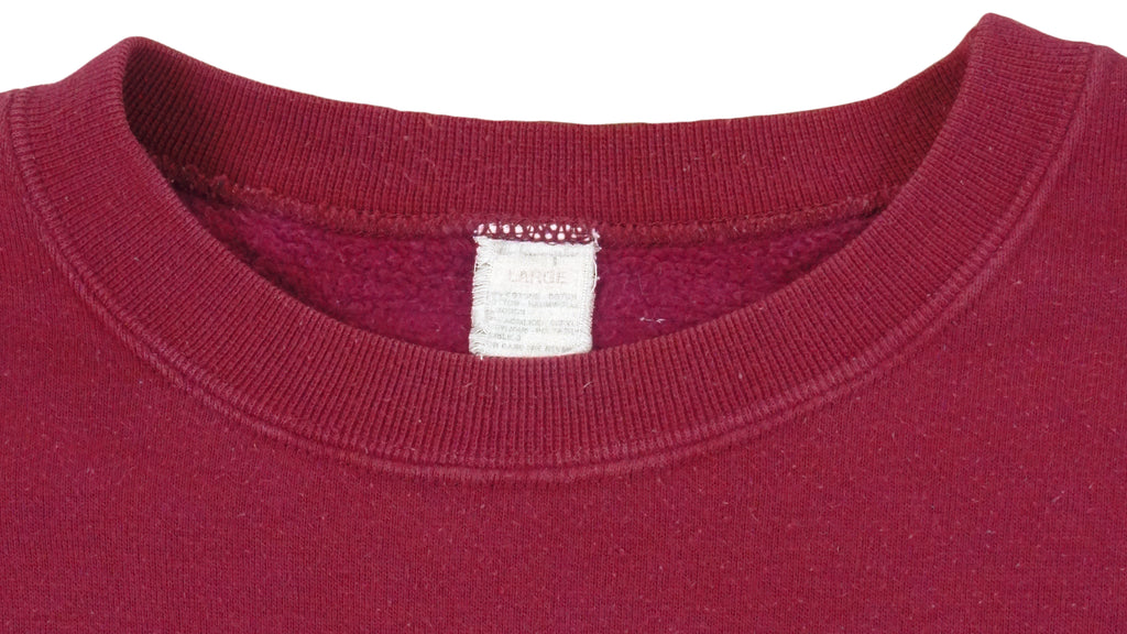 Champion - Red Classic Big Spell-Out Sweatshirt 1990s Large Vintage Retro