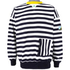 Le Coq Sportif - Black & White Crew Neck Sweatshirt 1990s Small Vintage Retro