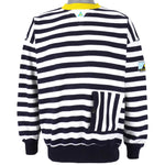 Le Coq Sportif - Black & White Crew Neck Sweatshirt 1990s Small Vintage Retro