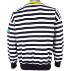 Le Coq Sportif - Black & White Crew Neck Sweatshirt 1990s Small Vintage Retro