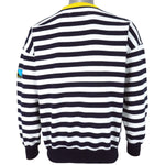 Le Coq Sportif - Black & White Crew Neck Sweatshirt 1990s Small Vintage Retro