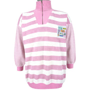 Vintage - CA Sport - Stamps 1/4 Zip Sweatshirt 1990s Large Vintage Retro