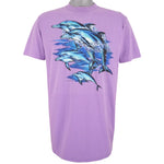 Vintage (T-Shirts Plus) - Dolphin Animal Print Single Stitch T-Shirt 1992 X-Large