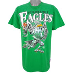 NFL (Nutmeg) - Philadelphia Eagles Spell-Out T-Shirt 1988 X-Large Vintage Retro Football