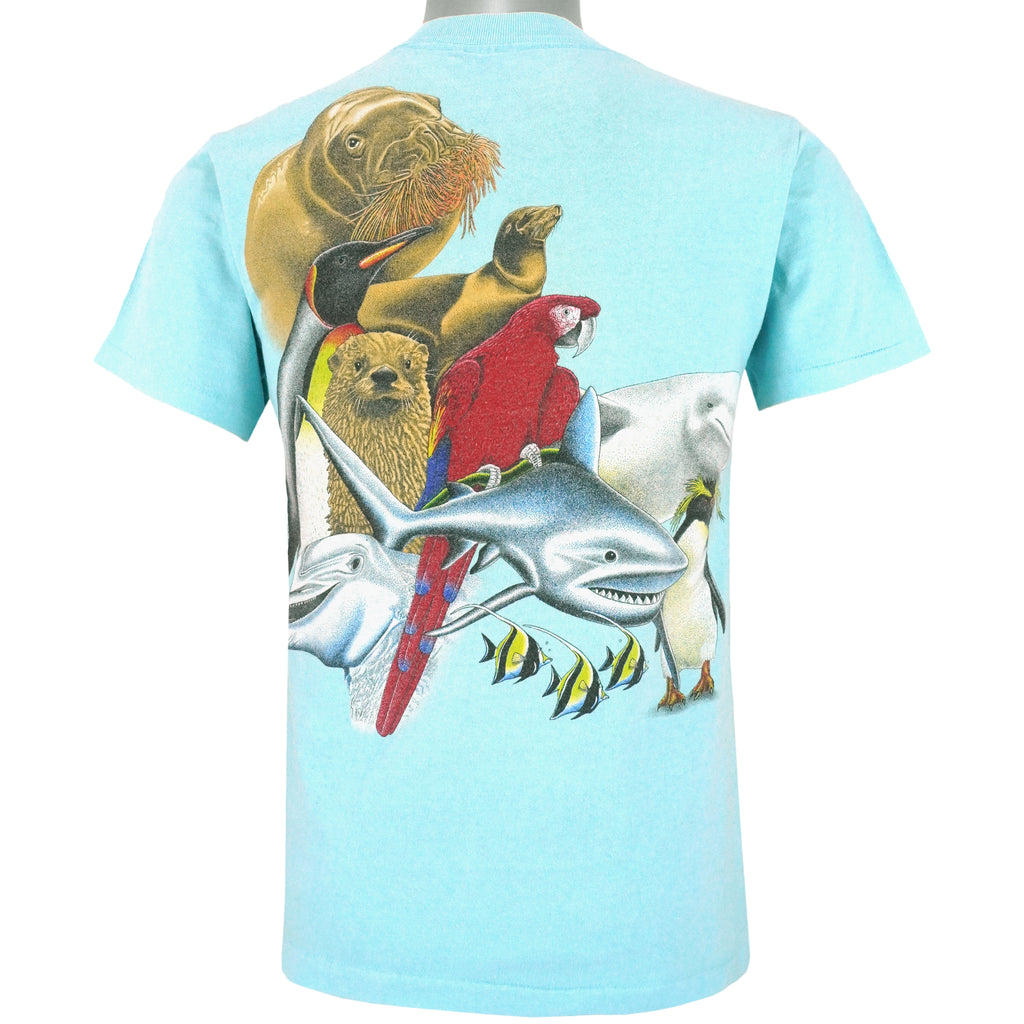 Vintage (Oneita) - Blue Sea World, San Diego T-Shirt 1990s Medium Vintage Retro