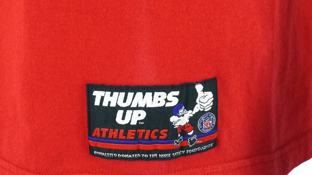 NFL (Logo 7) - Buffalo Bills Embroidered Logo T-Shirt 1990s Large Vintage Retro