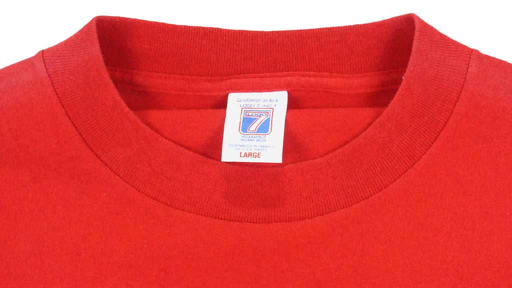 NFL (Logo 7) - Buffalo Bills Embroidered Logo T-Shirt 1990s Large Vintage Retro